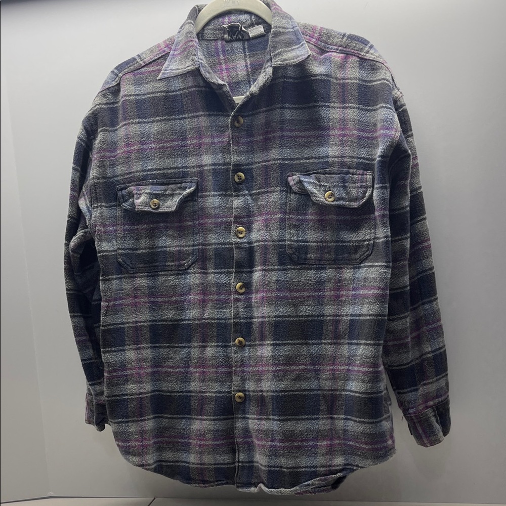 Paço by Lastrada Plaid Casual Shirt - Gray and Purple